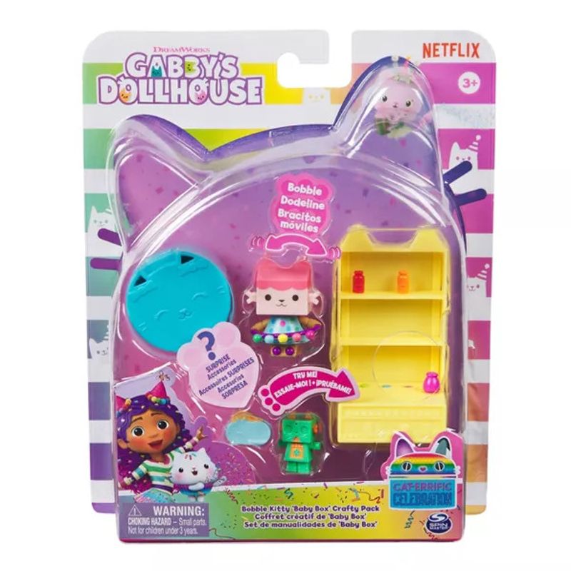 Gabby's Dollhouse Bobble Kitty Pack Baby Box