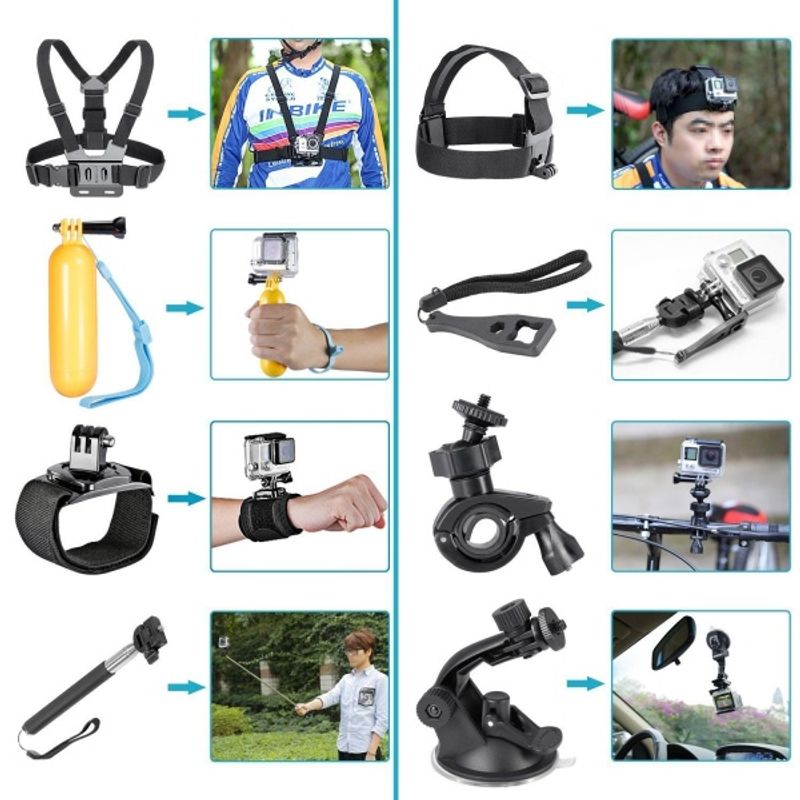 Utyrssett for Gopro kameraer sett 3
