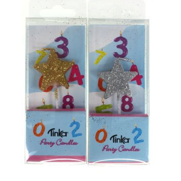 Tinka Kakelys Stjerne Sølv & Gull 6pk