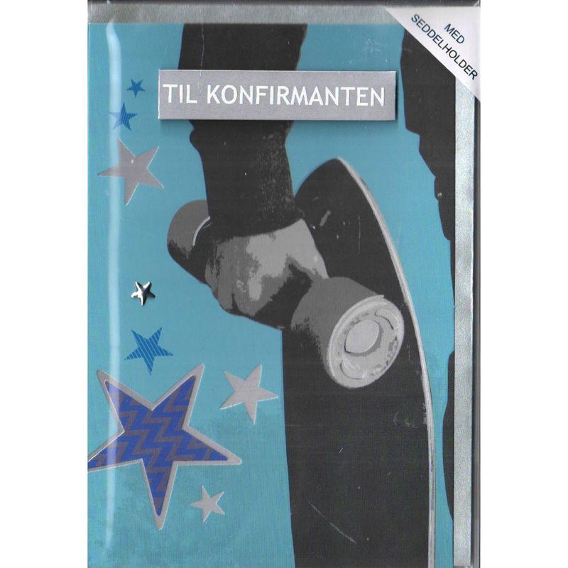 Konfirmasjonskort dobbelt med konvolutt 17x12cm | For Vipps/pengegave