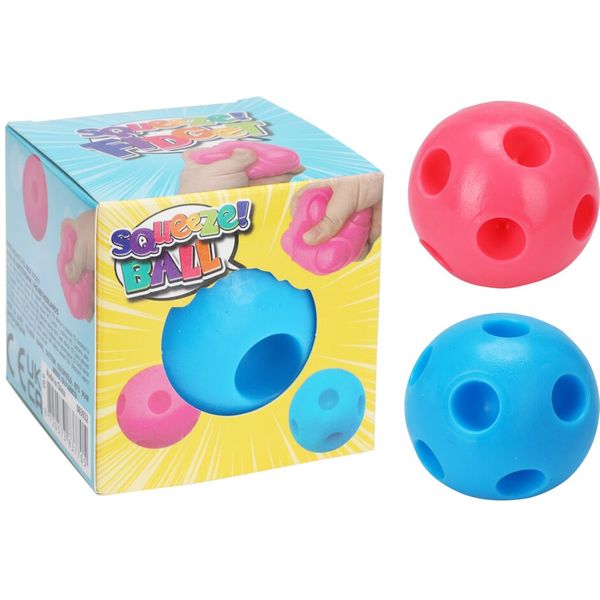 Skviseball Popper Rosa/Blå 6cm | Fidget Toy | Stressleke