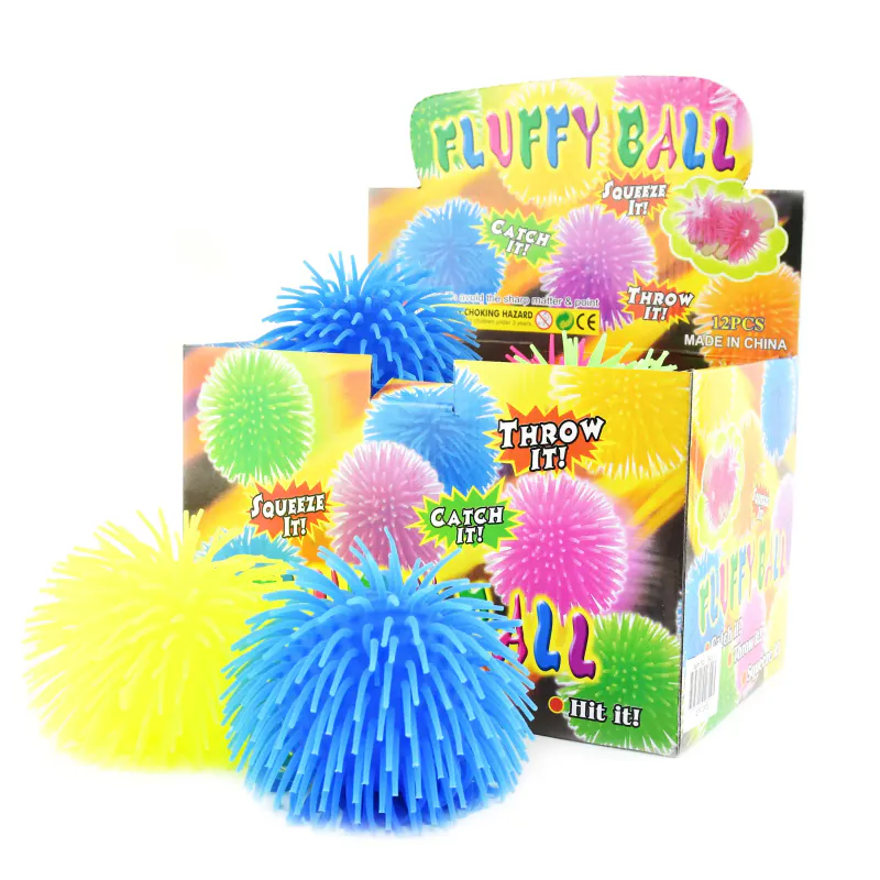 Fluffy Skviseball 15cm | Myk stressball med tentakler | 6 farger