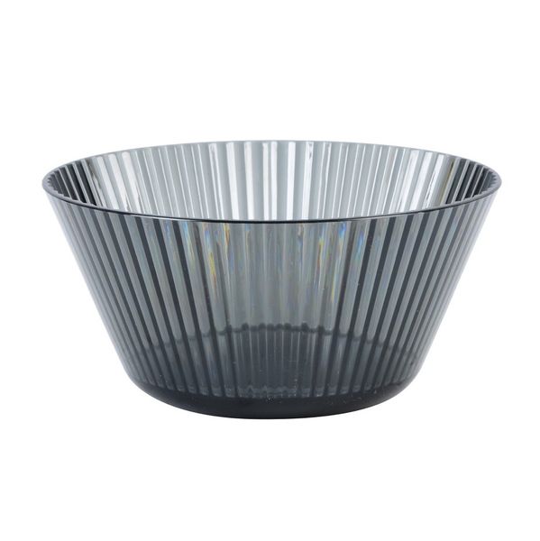 Stripe Plastskål 14cm | Sotet grå | Perfekt til dessert og snacks