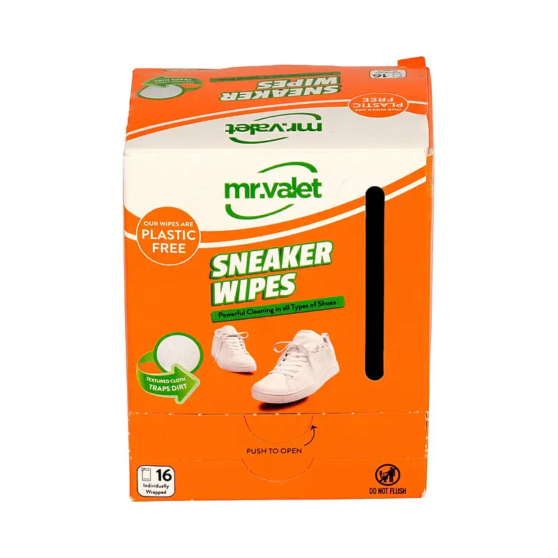 Mr. Valet Sneaker Wipes 16pk | Rengjøringskluter til joggesko