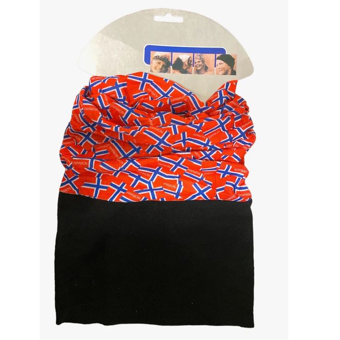 Hovedbilde Buff/ hals med norske flagg