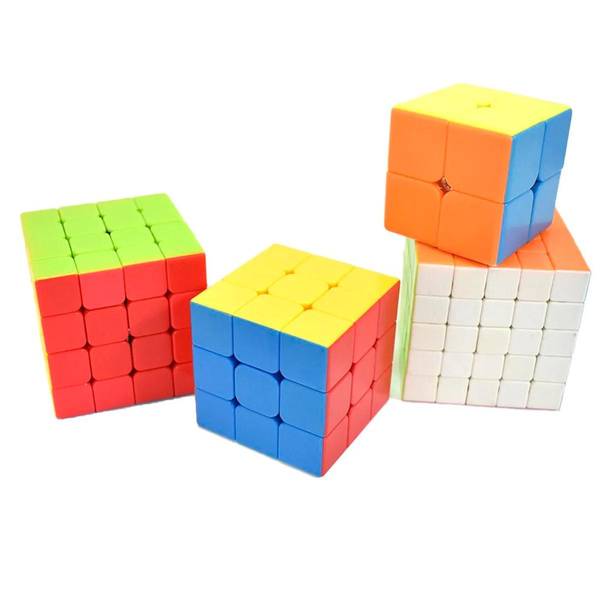 Kube-sett 4 Kuber- High Speed  | Sort/Hvit