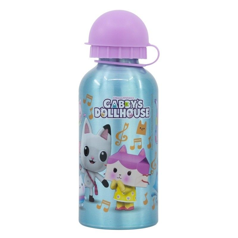 Gabbys Dukkehus Drikkeflaske 400ml | Aluminium | Barneflaske med tut