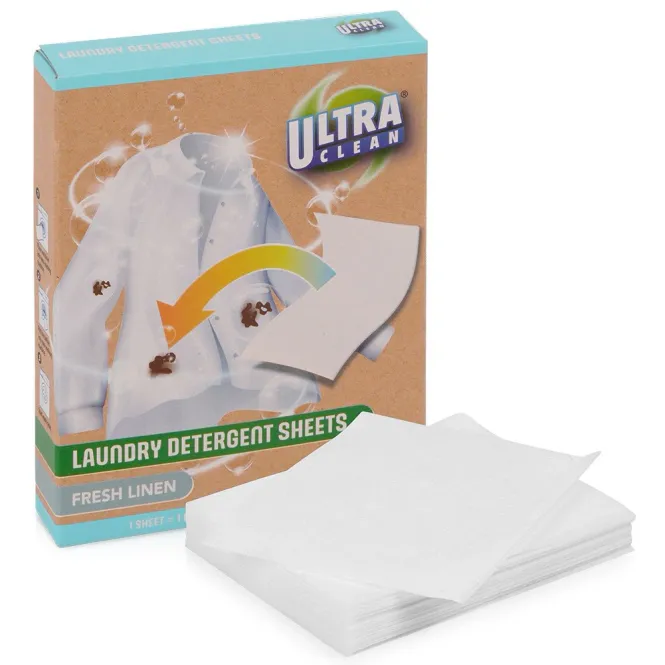 Hovedbilde Ultra Clean Vaskemiddelark 20stk | Løselige Ark | Effektiv Klesvask