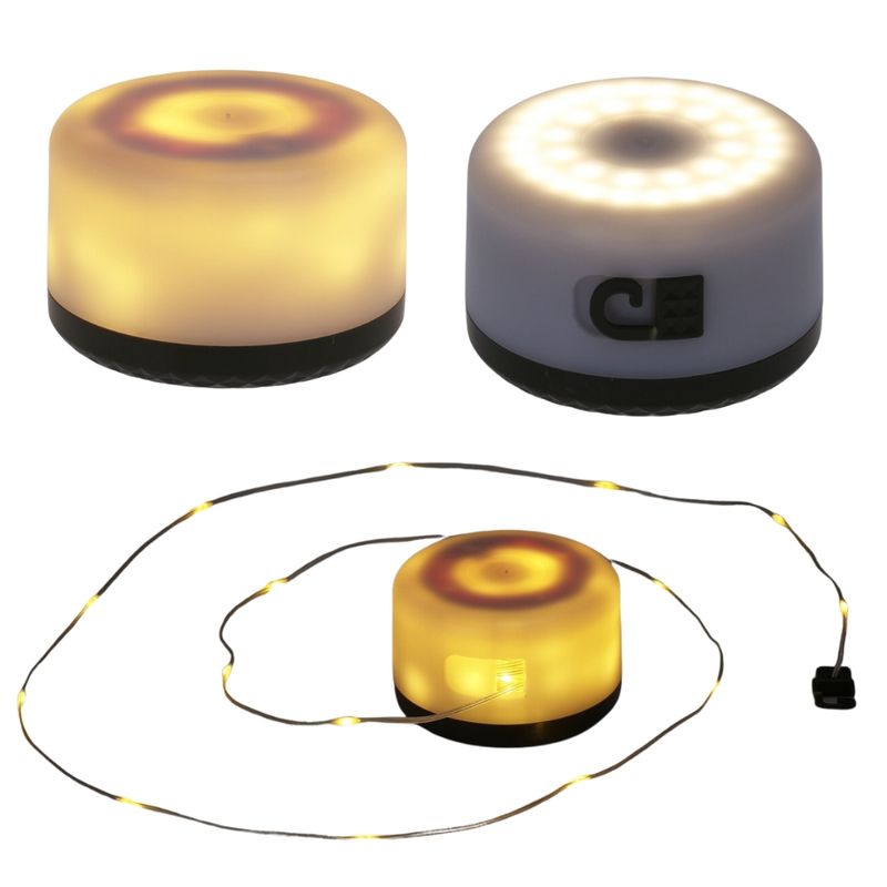 Redcliffs Campinglampe med LED Lyslenke | 10m | Oppladbar