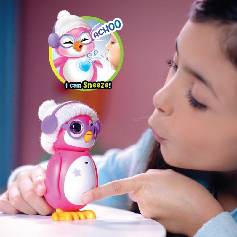Silverlit Rescue mini pingvin med lys og lyd rosa