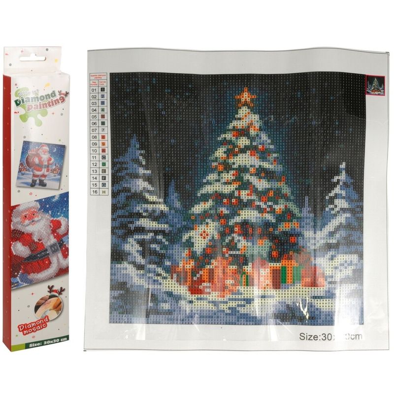 Diamond Painting julemotiv 30x30cm | 4 varianter