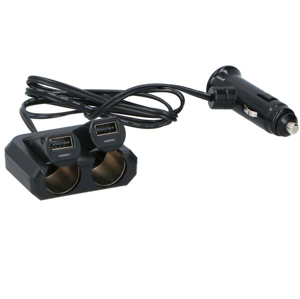 Dunlop 4-veis stikkontakt & USB 12-24V 4,8A