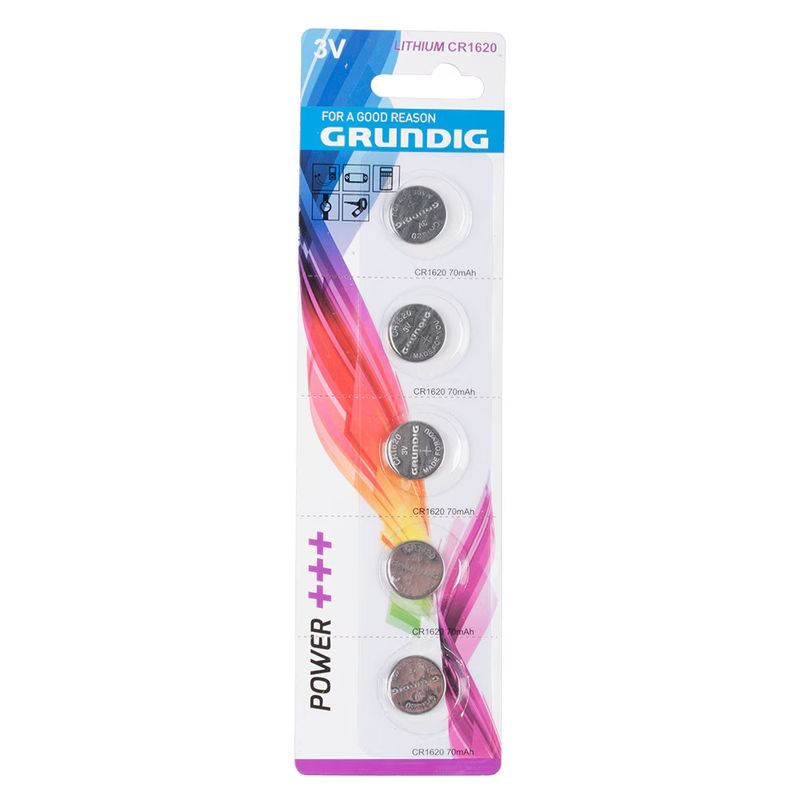 Grundig CR1620 Knappcellebatteri 5-pk