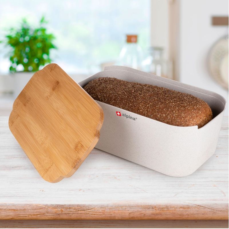 Alpina Brødboks Med Bambus Skjærebrettlokk