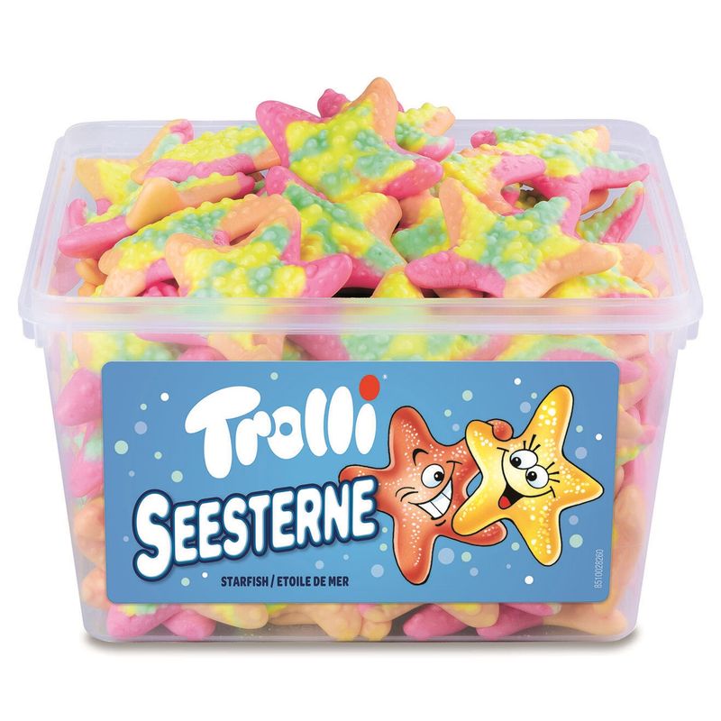 Trolli Starfish 975g | Stor boks med 75 sjøstjerner