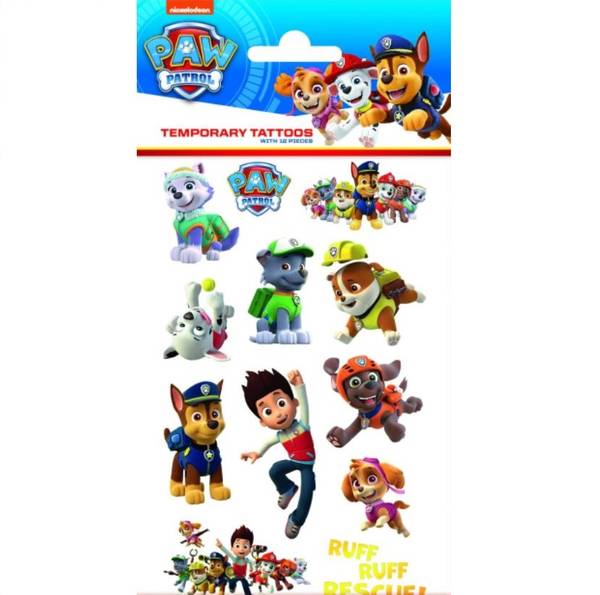 Paw Patrol Tatoveringer 12pk