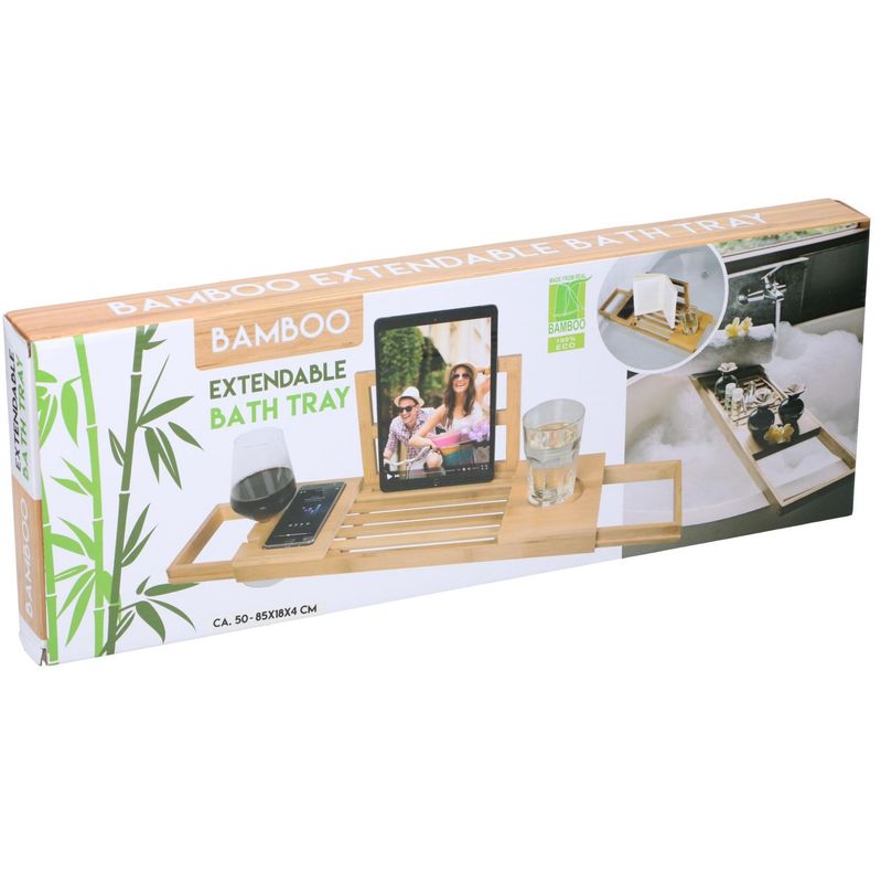 Bambus Badekarbrett- Justerbart fra 50-92 cm | Stødig 