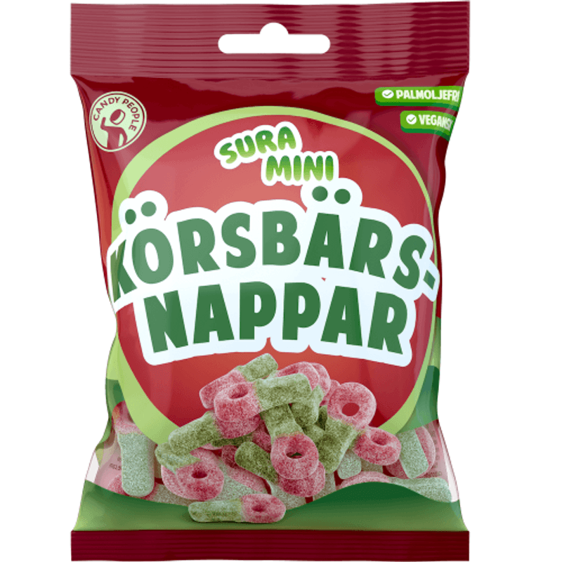 Sura Mini Körsbärsnappar 70g