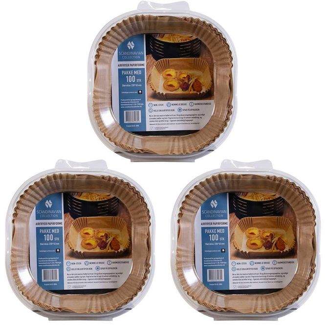 Hovedbilde Airfryer Papirformer Firkantet 300stk