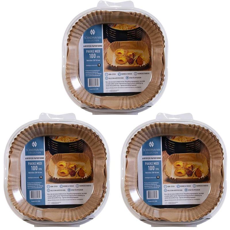 Airfryer Papirformer Firkantet 300stk