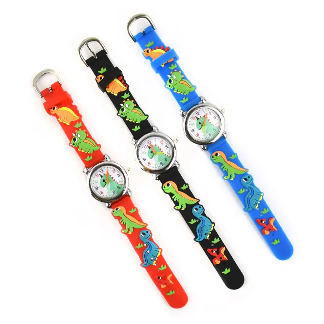 Hovedbilde Barneklokke med dinosaur | Analog 22cm | Flere farger