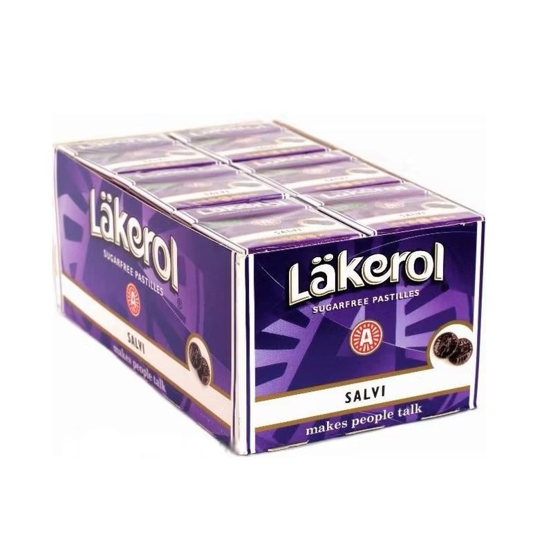 Läkerol Salvi 24 x 25g | Storpakk | Sukkerfri