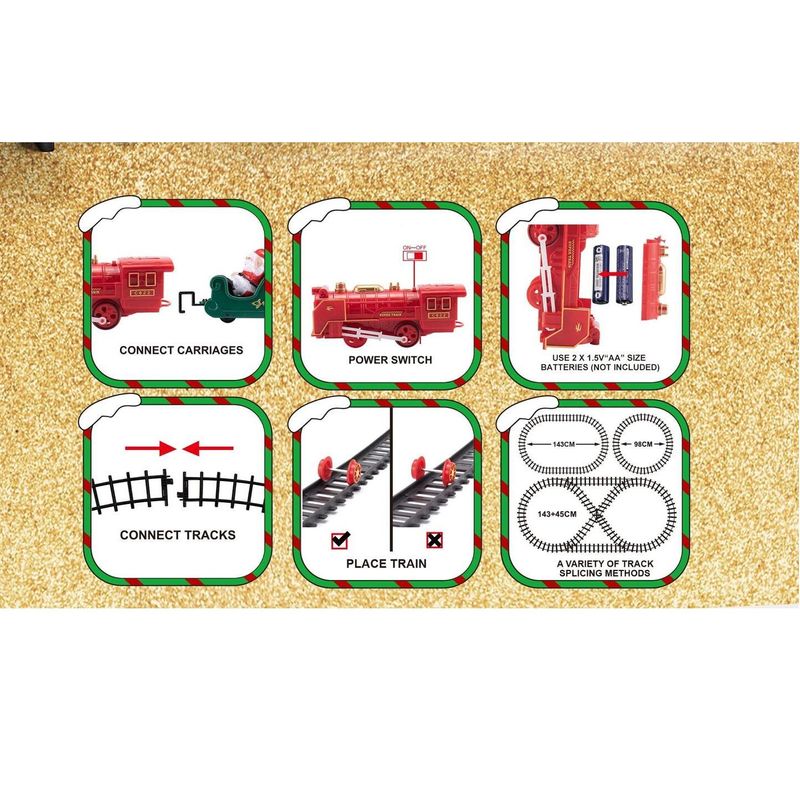 Nissetog med slede lys og musikk 43 deler