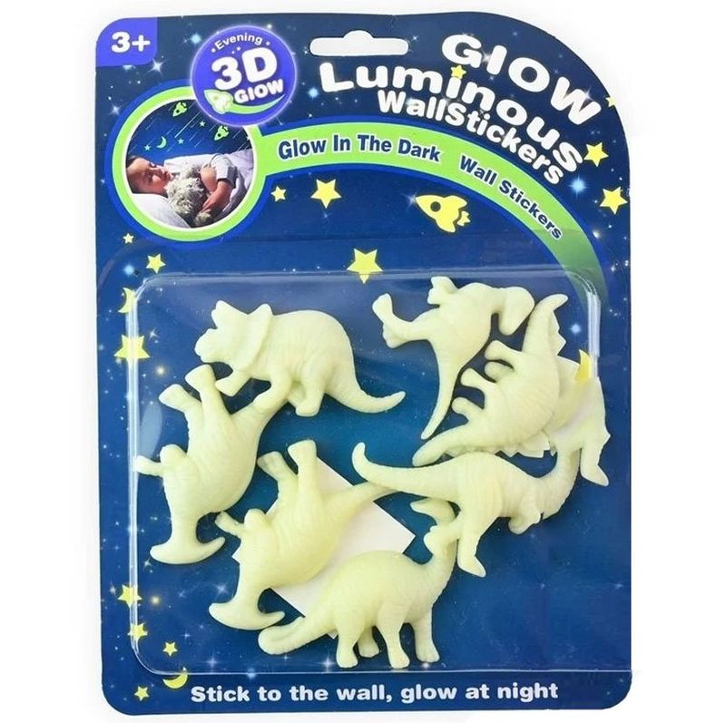 Selvlysende Dinosaurfigurer 3D | 7pk