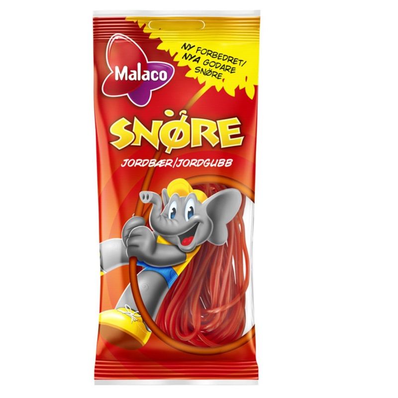 Malaco Snøre - Flere Smaker 94g