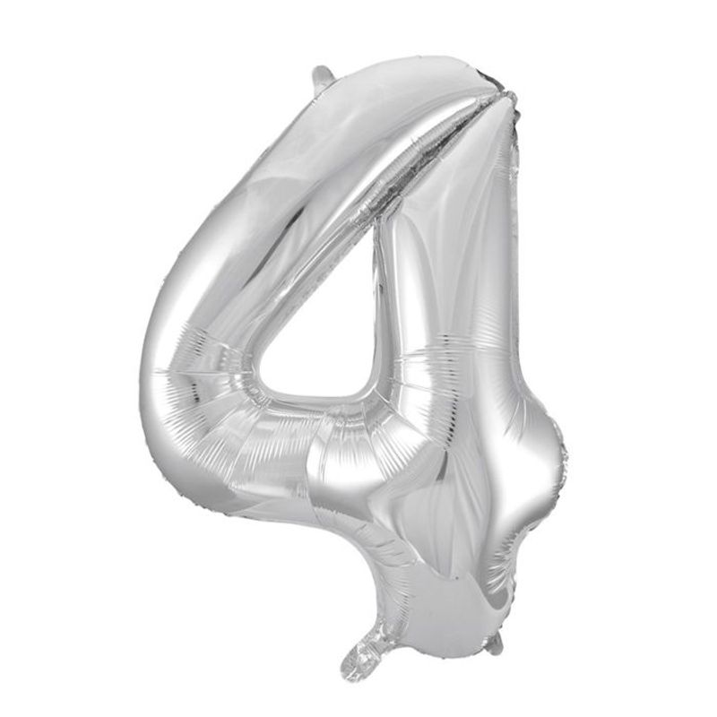 Tinka Folie Tallballonger 81 cm Sølv
