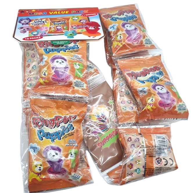 Hovedbilde 10pk Ring Pop Puppies Serie 2 (Storpakk)
