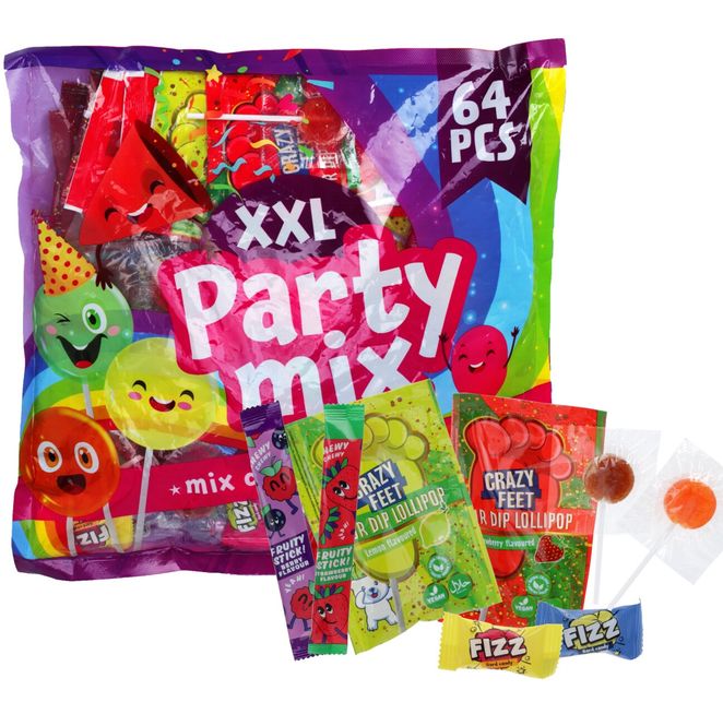 Hovedbilde Becky's Party Mix Bag 64pk 500g | Storpakk Godteri 