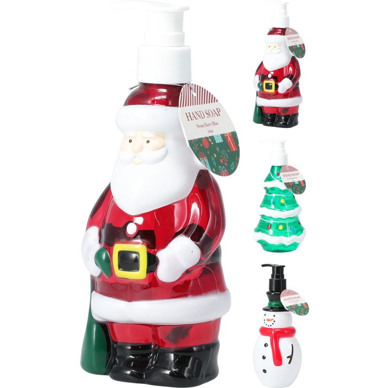 Såpedispenser juledesign 310ml | Julenisse, juletre eller snømann