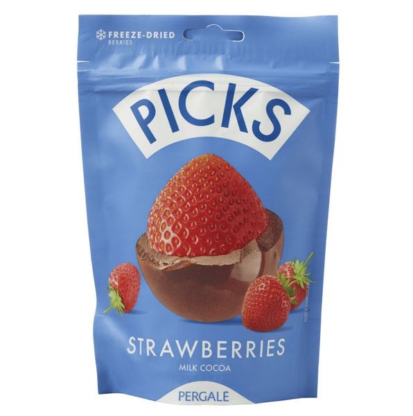Frysetørkede Jordbær I Sjokolade | Picks Strawberries 90g