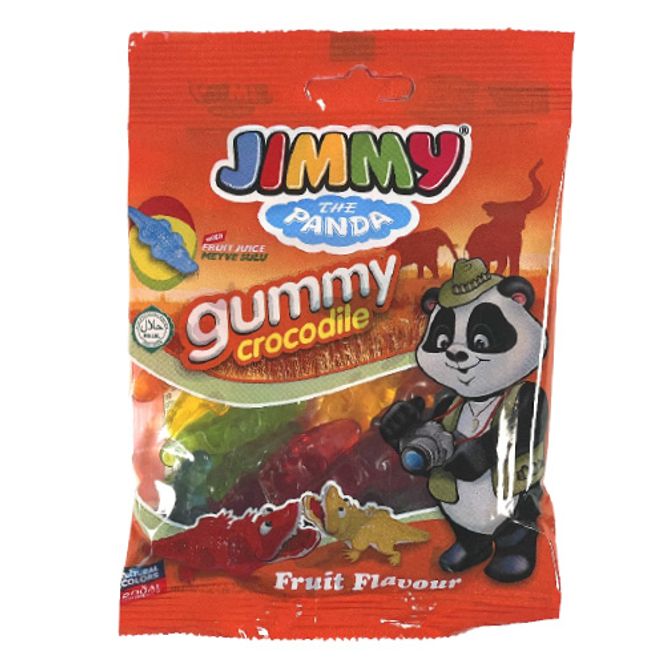 Hovedbilde Jimmy the Panda Vingummi Krokodiller 80g